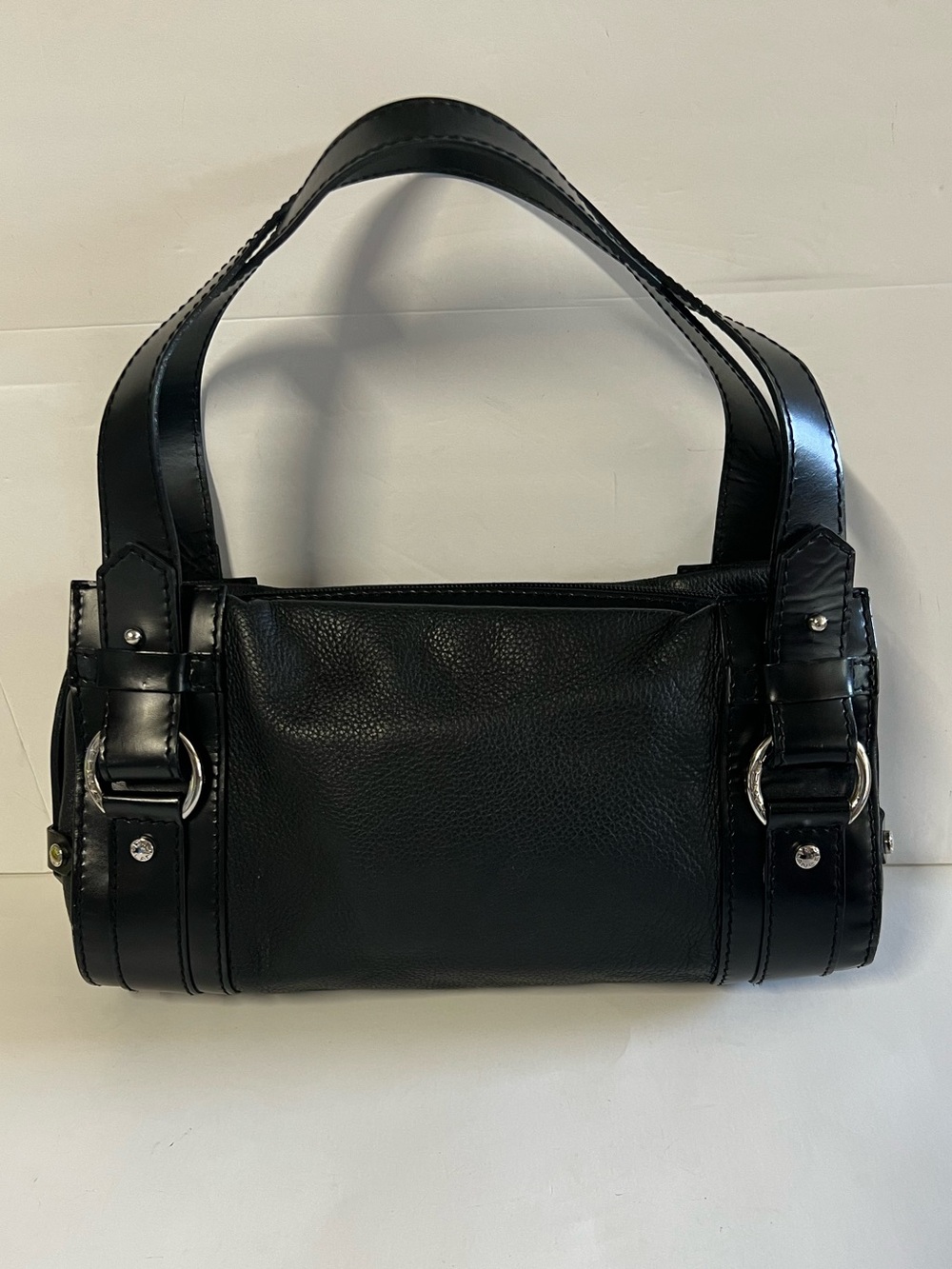 LANCEL Classic Black Leather Shoulder Bag